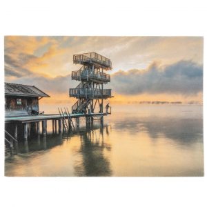 Sprungturm Utting im Morgengold - Klappkarte mit Umschlag