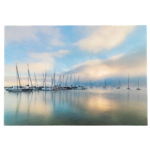 Nebelwolken in Licht getaucht - Klappkarte mit Umschlag